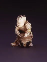 Netsuke, och dag c Chin g Akarako, ca. 1830 (Evory)