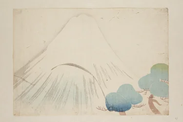 Fuji (träblock i färg)