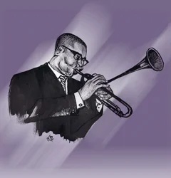 Dizzy Gillespie, 2021 (teckning)