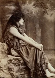 Porträtt av Sarah Bernhardt i en New York-produktion
