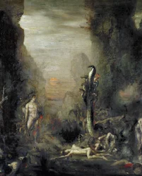 Herkules och den lernéiska hydran, efter Gustave Moreau, ca 1876