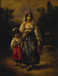 Kvinna och flicka