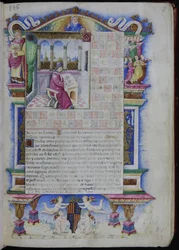 Porträtt av Johannes Tinctoris Från Opus musices Joannis Tinctoris, 1483