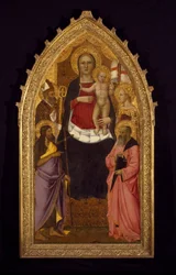 Madonna och barn som tronas med de heliga Zenobius, Johannes Döparen, Reparata och Johannes evangelisten