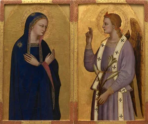 Bebådelsen, ca 1350.