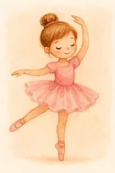 Drömmande rosa ballerina