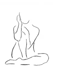 Elegant sittande figur