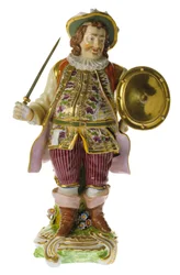 Engelsk porslinsfigur från 1700-talet föreställande skådespelaren David Garrick