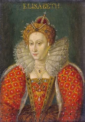 Miniatyrporträtt i olja av drottning Elizabeth I av England