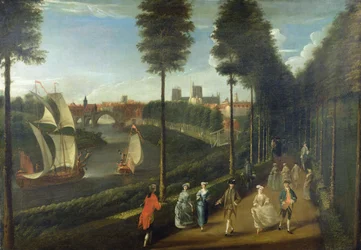 The New Terrace Walk, York (olja på duk)