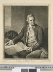 I. Kaptajn James Cook, graveret af J. K. Sherwin (1751-90), ca. 1773-84 (gravering) Sverige