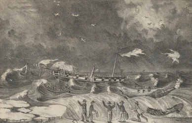 Det fruktansvärda vraket av Mexiko på Hempstead Beach, 2 januari 1837, 1848-56.