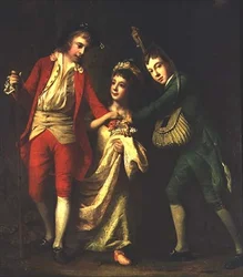 James, John och Henrietta Maria, barn till Sir Henry Erskine från Alva (olja på duk)