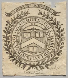 Bokskylt: Seal of Harvard College