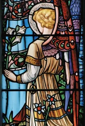 Ängeln Gabriel, ca 1863 (målat glas)