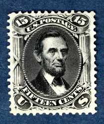 15c Abraham Lincoln återutgiv singel, 1875.