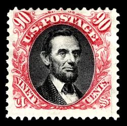 90c Abraham Lincoln återutgiv singel, 1875.