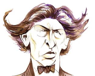 Ferruccio Busoni - färgkarikatyr