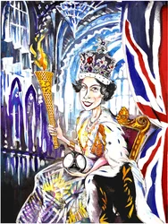 Drottning Elizabeth II 2012, av Neale Osborne