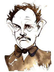 Richard Strauss, tysk kompositör och dirigent (1864-1949); karikatyr