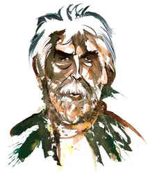 Sir Harrison Birtwistle - karikatyr i färg