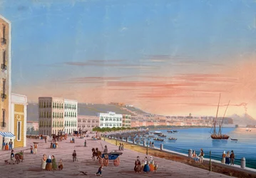 Utsikt över Neapel från Posillipo (gouache)