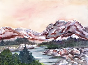 Rocky Hills och vatten.