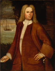 Porträtt av Ebenezer kista, ca. 1714-1730