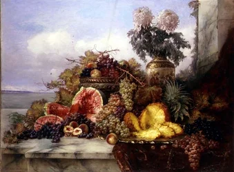 Stilleben med läcker frukt
