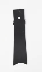 Gaffelmejsel (zhang), Qijia-kultur, ca 2500-2000 f.Kr. (jade)