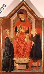 St. Ivo fäller dom (tempera på panel)