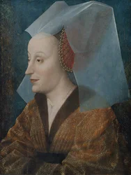 Porträtt av en adelsdam, förmodligen Isabella av Portugal 1397-1472.