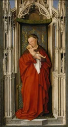 Jungfru och barn i en nisch, ca. 1500.