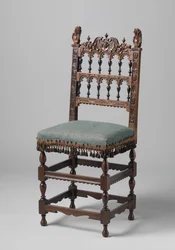 snidad stol, ca. 1620-50 (trä)
