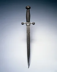 Dolk, c.1620-50 (stål med vajergrepp)