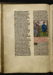 Harley MS 4425 f.18v Amors (kärlekens gud) och L
