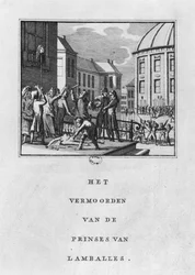Stympningen av Marie Thérèse Louise de Savoie-Carignan, prinsessa av Lamballe, den 3 september 1792