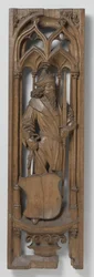 Panel från ett orgelhus, ca. 1510-20
