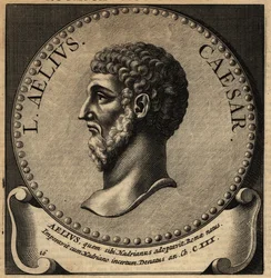Porträtt av Lucius Aelius Caesar.