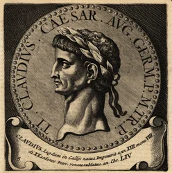 Porträtt av den romerske kejsaren Claudius.