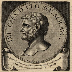 Porträtt av den romerske kejsaren Clodius Albinus