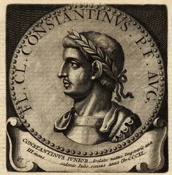 Porträtt av den romerske kejsaren Konstantin II.