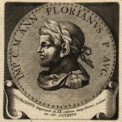Porträtt av den romerske kejsaren Florianus.