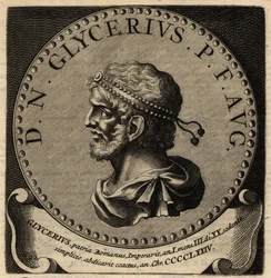 Porträtt av den romerske kejsaren Glycerius.