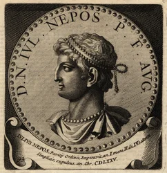 Porträtt av den romerske kejsaren Julius Nepos
