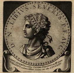 Porträtt av den romerske kejsaren Libius Severus.