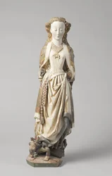 Saint Barbara av Master of Coldwater, ca. 1470 (valnöt)