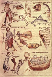 Sloane 3983 fol.13 Zodiakens tecken och symboler, från 