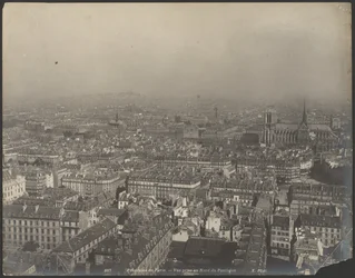 Panorama över Paris - Vy tagen från norr över Pantheon