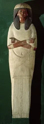 Lock Panel of Piays Mummy, c.1279-1213 BC (målat trä, stuckatur)